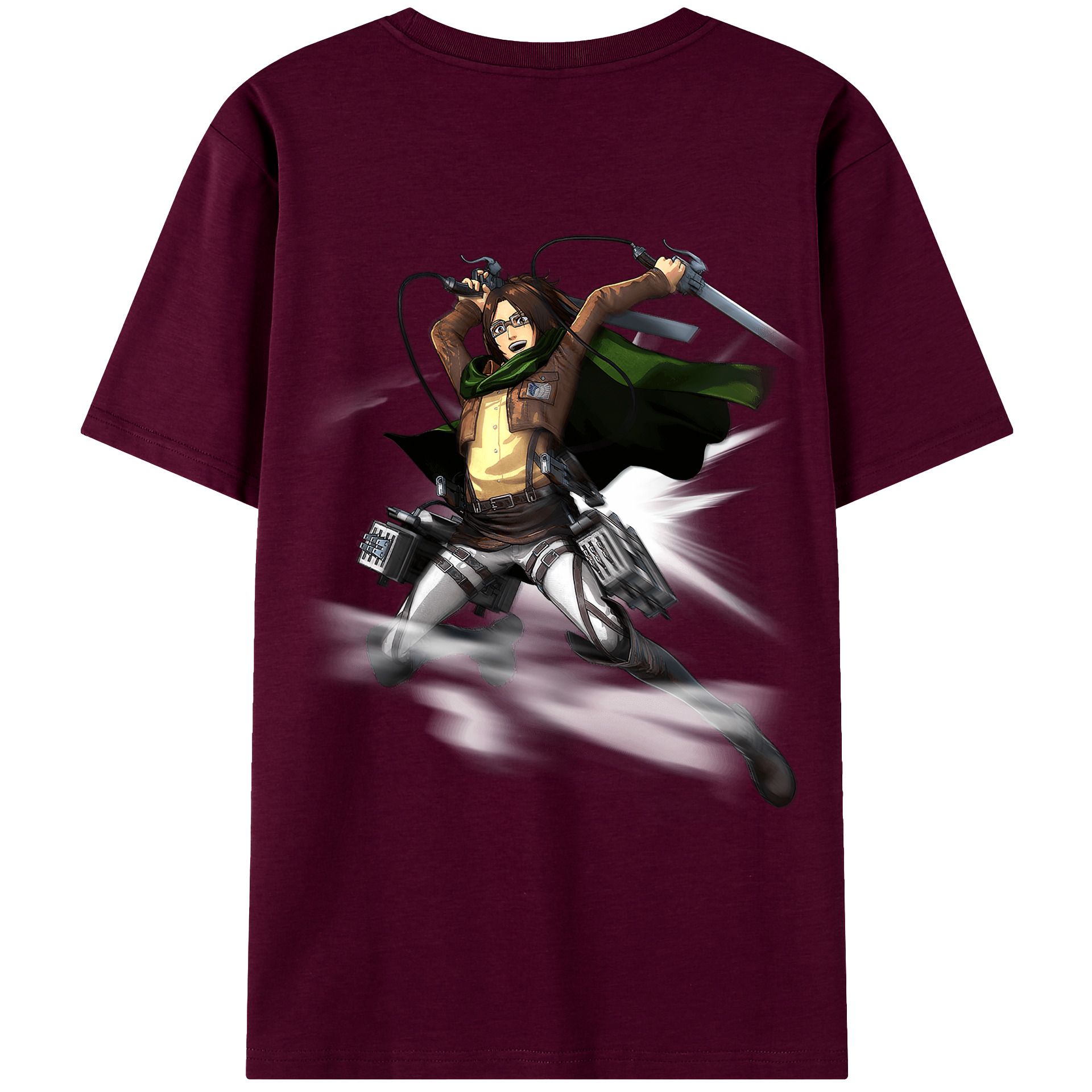 （画像用） 進撃の巨人 ハンジ·ゾエ Attack on Titan Hanji Zoe レディース半袖Tシャツ(バックプリント)